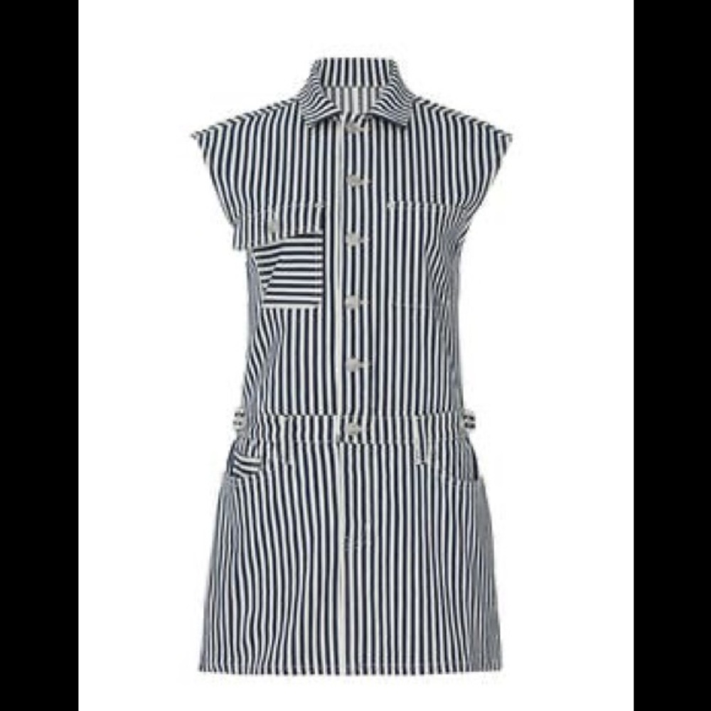 Current / Elliott shirt dress NWT white and black striped